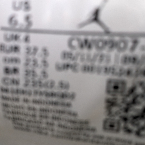 Nike Air Jordan OG White Metallic Silver Sneakers - Picture 6 of 6